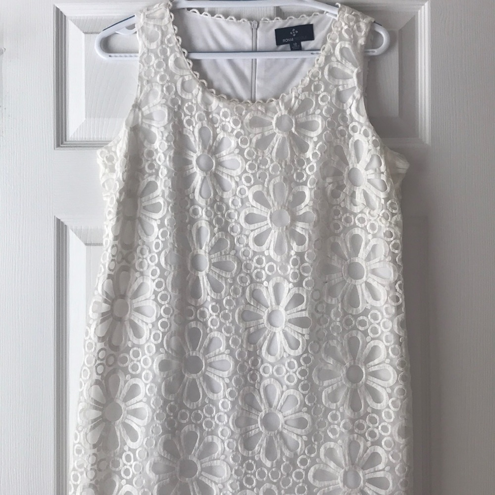 Sleeveless floral cutout dress